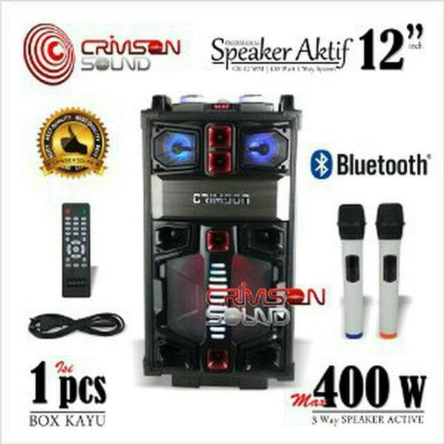 SPEAKER AKTIF CRIMSON 12 INCH 3 WAY