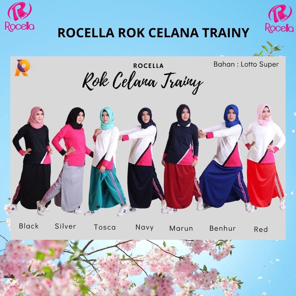 ROCELLA ROK CELANA TRAINY, ROK CELANA MUSLIMAH, ROK CELANA WANITA, CELANA TRAINING WANITA, CELANA TR