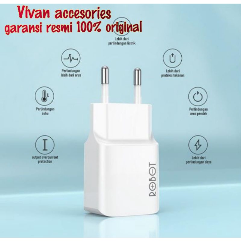 Robot Adaptor Charger RT-K10 Batok Kepala Charger USB Adapter 5V/1A /pcs