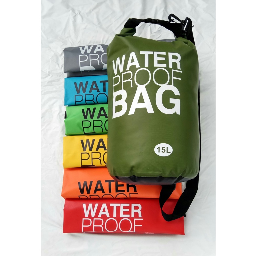 【COD】 Ocean Pack` Dry Bag 15 Liter` DryBag Waterproof 15L` Tas Kantong Anti Air 15 L` Renang Diving Snorkling