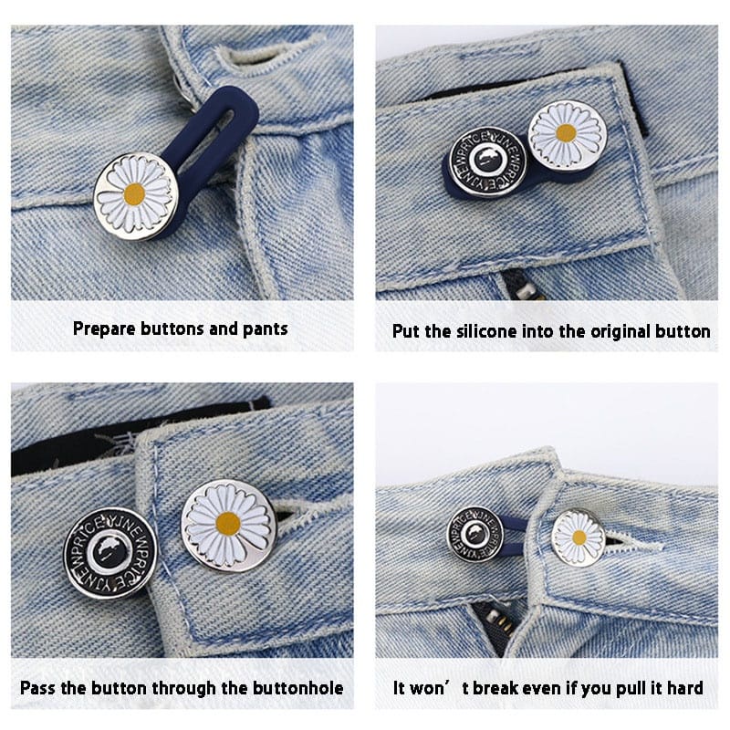 HZ Kancing Pengecil Jeans Dapat Dilepas Kancing Button Celana Jeans Adjustable Extension Ekstensi Kancing Pinggang