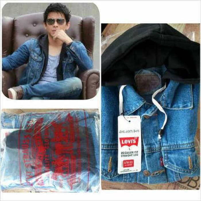 Jaket Jeans Denim Pria Original Jaket Levis Klasik Distro Casual  DD105 Hoodie / Levi'S Ariel / Ho