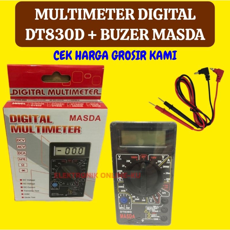 MULTIMETER DIGITAL DT830D + BUZER MASDA