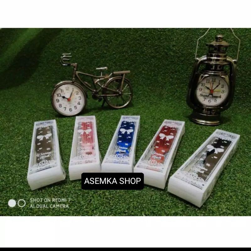 Asemka souvenir pernikahan sisir sikat mika kemas mika motif bonus kartu ucapn