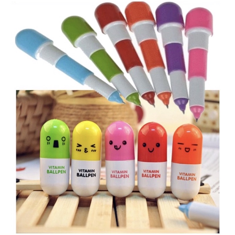 

Pulpen Kapsul Vitamin Mini Murah Meriah Bisa Untuk Souvenir / Pulpen Lucu Souvenir Murah