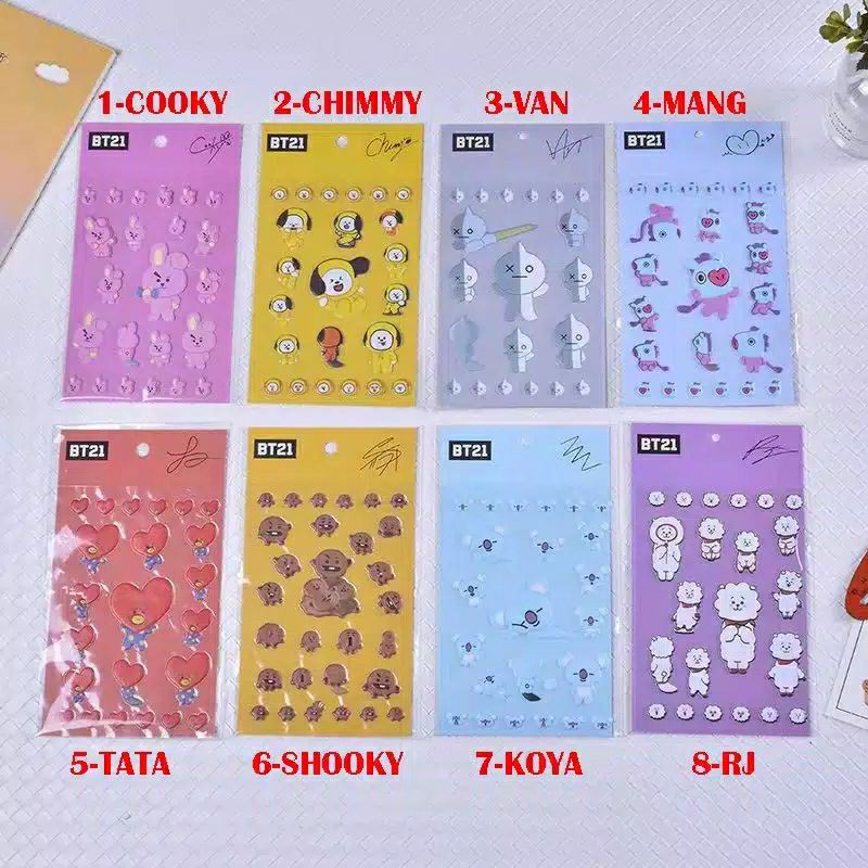 (    Surabaya ) Sticker Stiker Timbul DIY Bubble 3D Aimi Kpop