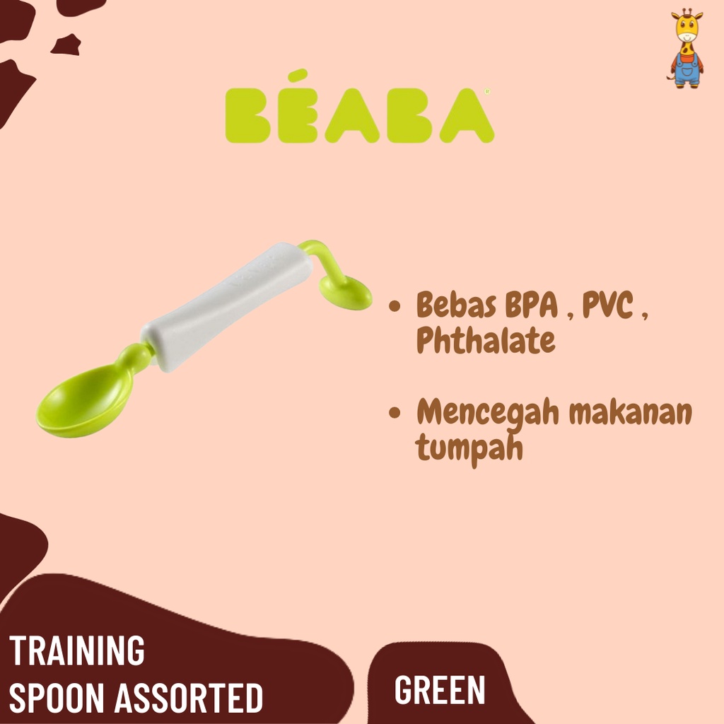 Beaba Training Spoon 360 Assorted - Sendok Makan Bayi