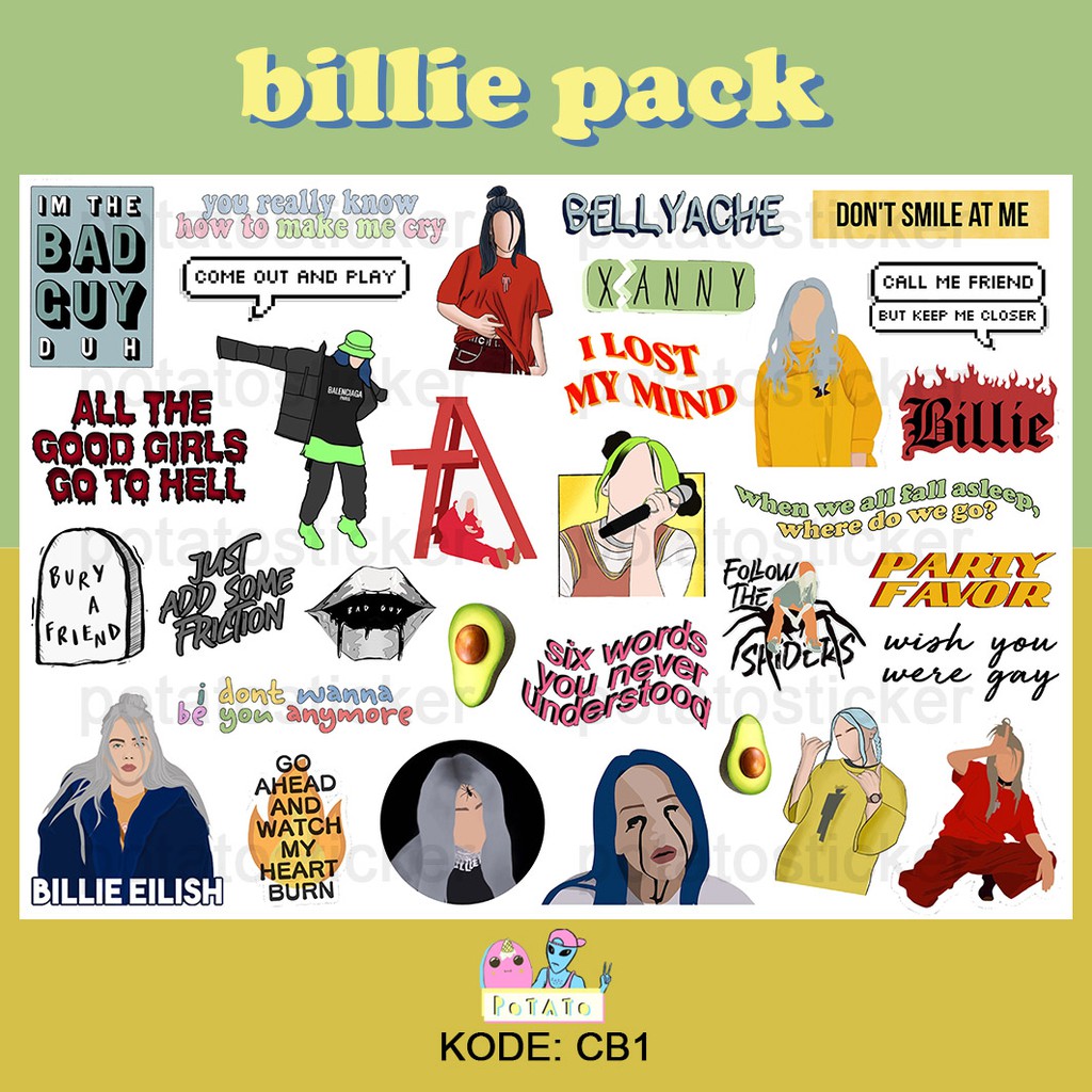 

billie eilish - sticker tumblr