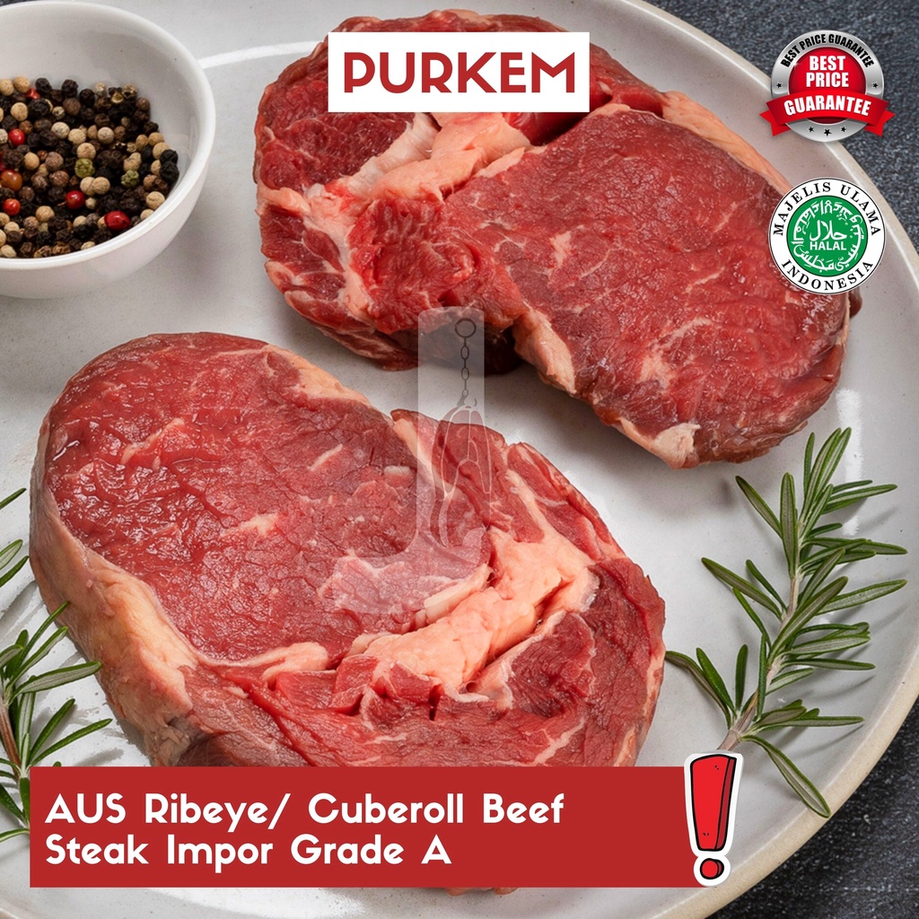 

AUS Ribeye/ Cuberoll Beef Steak Impor Grade A - Puri kembangan