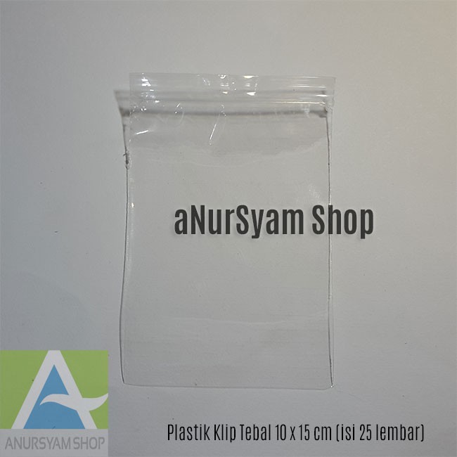 Plastik Klip Tebal Ukuran 10 x 15cm Bening Isi 25 pcs