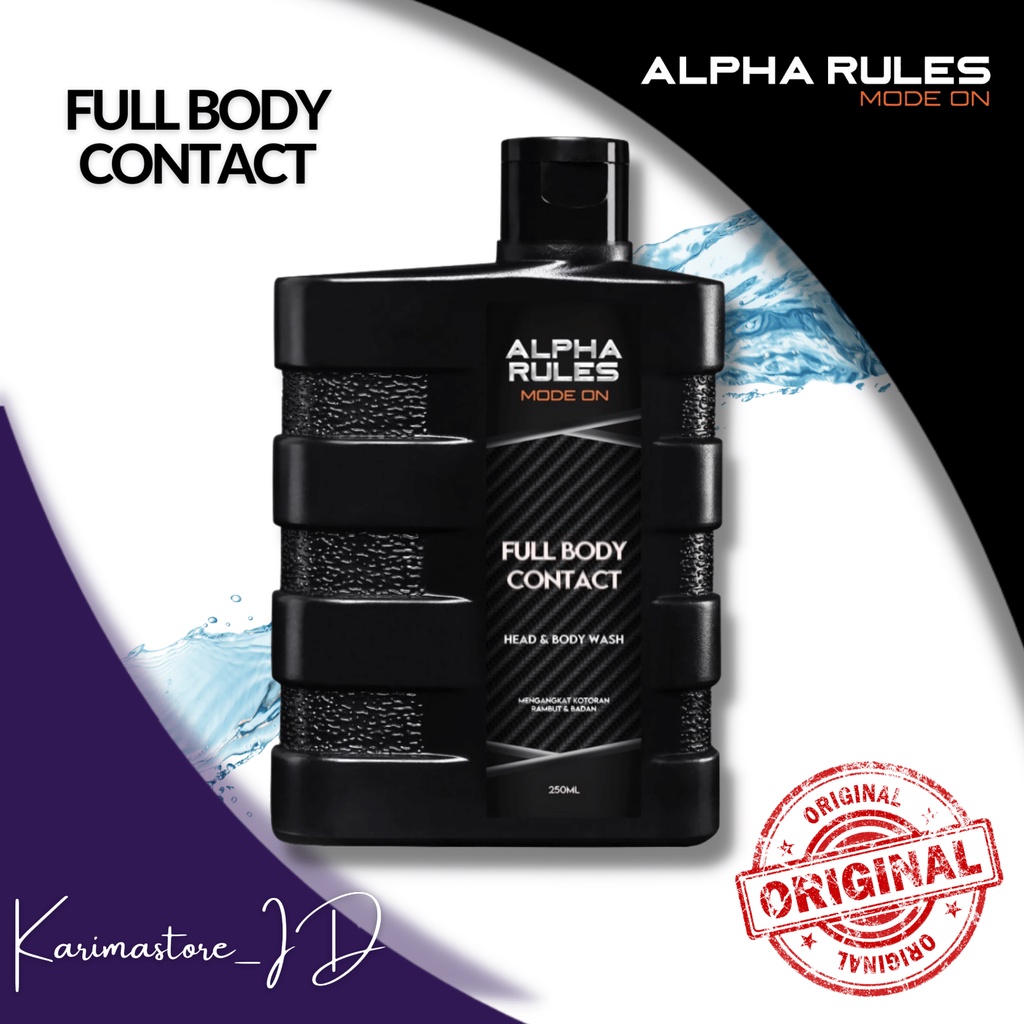 ALPHA RULES Full Body Contact - Body Wash &amp; Shampoo 250 ml 2 in 1 ORIGINAL