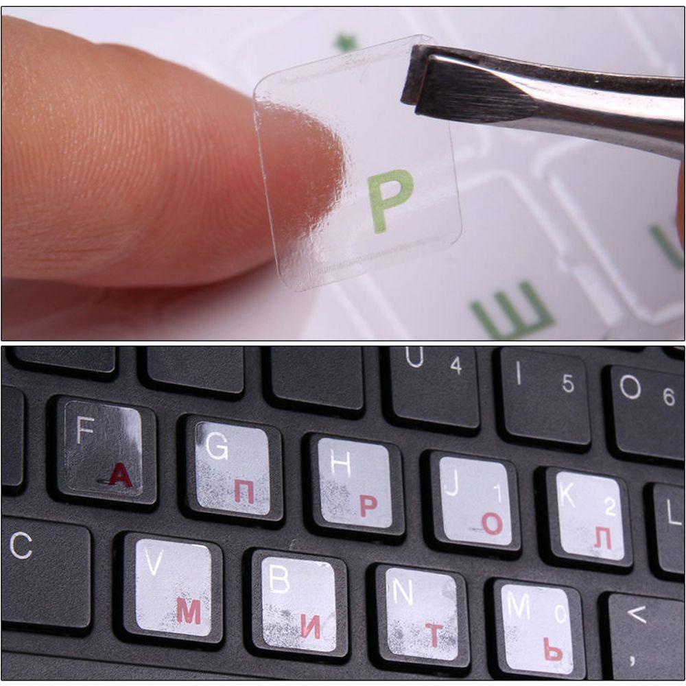 Preva Stiker Keyboard Tahan Air Perekat Diri Multicolor Transparan