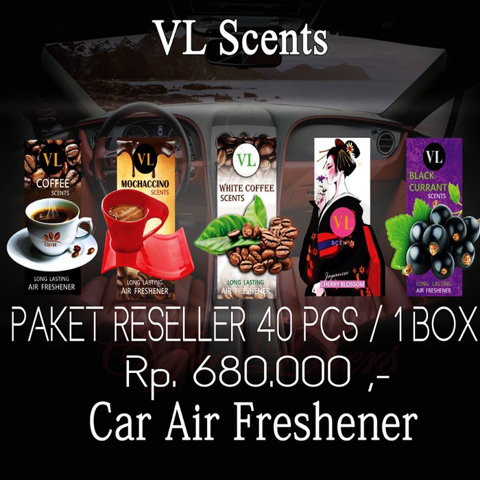 

VL SCENTS CAR AIR FRESHENER PENGHARUM MOBIL DAN RUANGAN ( RESELLER )