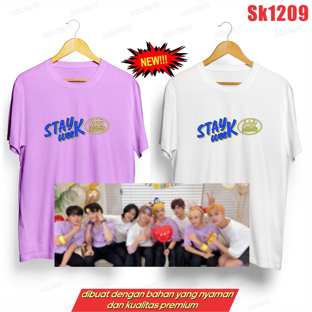 MURAH!!! KAOS STRAYKIDS STAY WEEK SK1209 UNISEX COMBED 30S