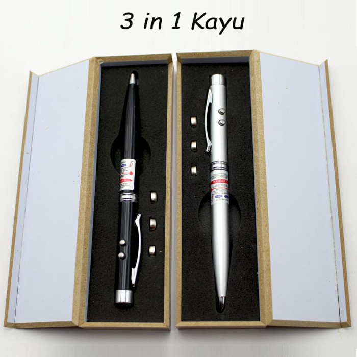 

Unik Pulpen Laser 3 In 1 Kayu + Custom Grafir Laser Nama / Logo 1 Sisi Berkualitas