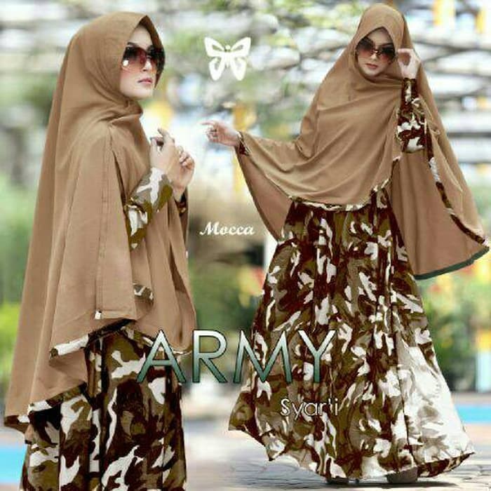 NISSA SABYAN  Gamis / Baju Wanita Muslim Army Syari
