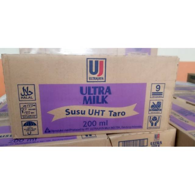 

Susu ultra rasa taro 200 ml isi 24 pcs