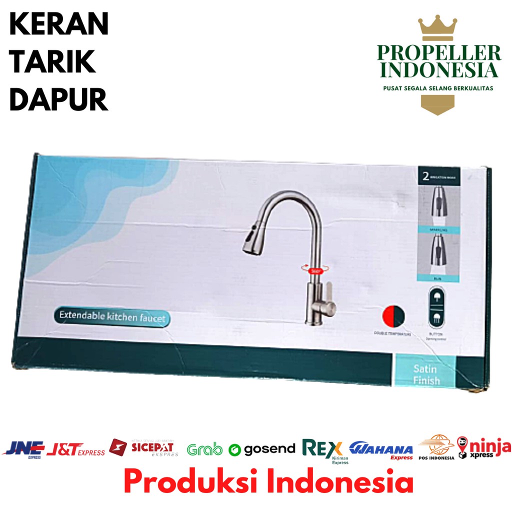 Kran Cuci Piring Kran Air Stainless Keran Tarik Dapur Stainless Keran Air Cuci Piring Kran Air Putar