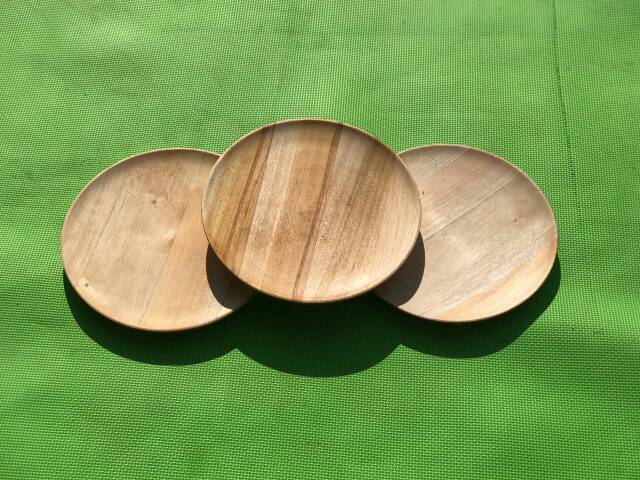 Piring Kayu 20cm wooden plate