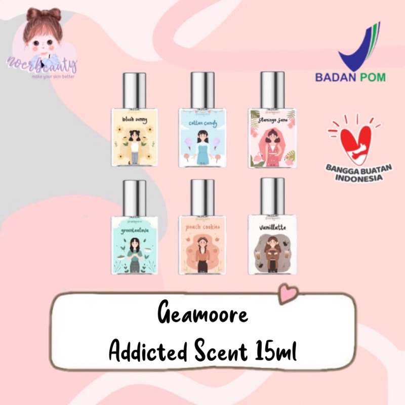 [READY&BPOM] GEAMOORE ADDICTED SCENT SERIES 15ML PARFUME SPRAY