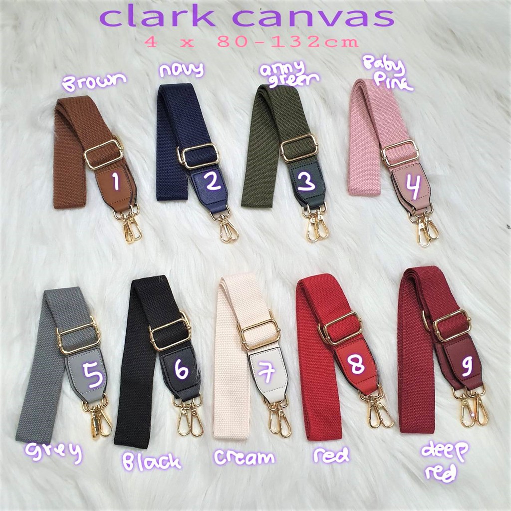 bagstrap fashion canvas 4 cm tali tas selempang strap tas panjang clark bisa di adjust