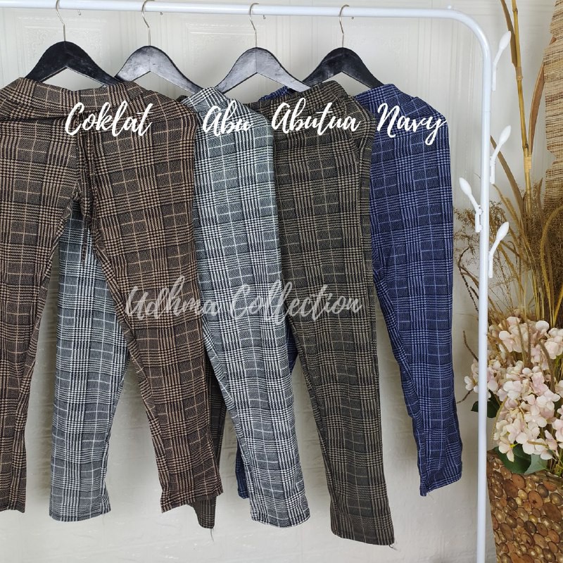 BAGGY KOTAK BASIC DOTY / CELANA TARTAN PANJANG / LUNA PANTS MOTIF KOTAK