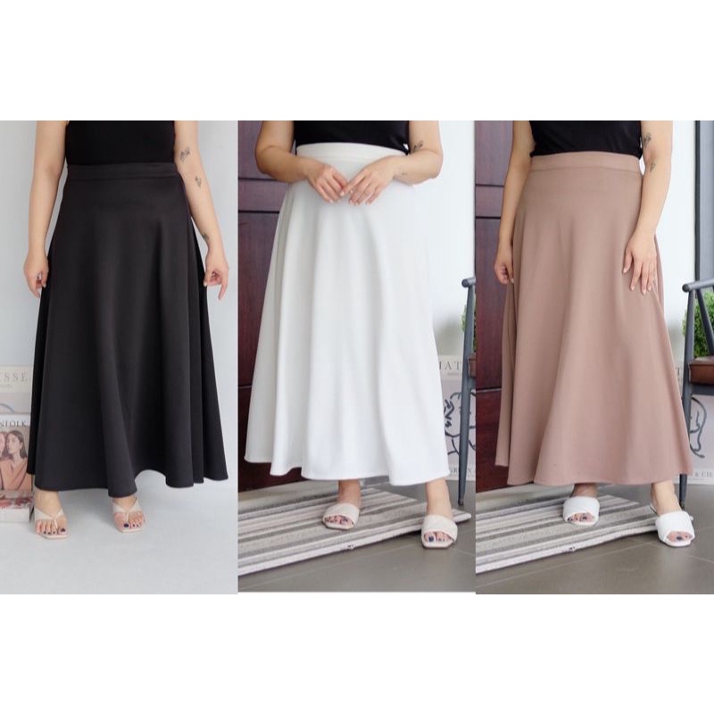 ROK A / ROK SCUBA BIG SIZE PANJANG / ROK SCUBA BIG SIZE / ROK WANITA