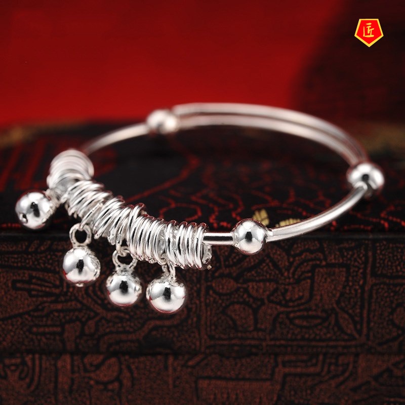 [Ready Stock]S925 Silver Bell Bracelet Exquisite and Compact