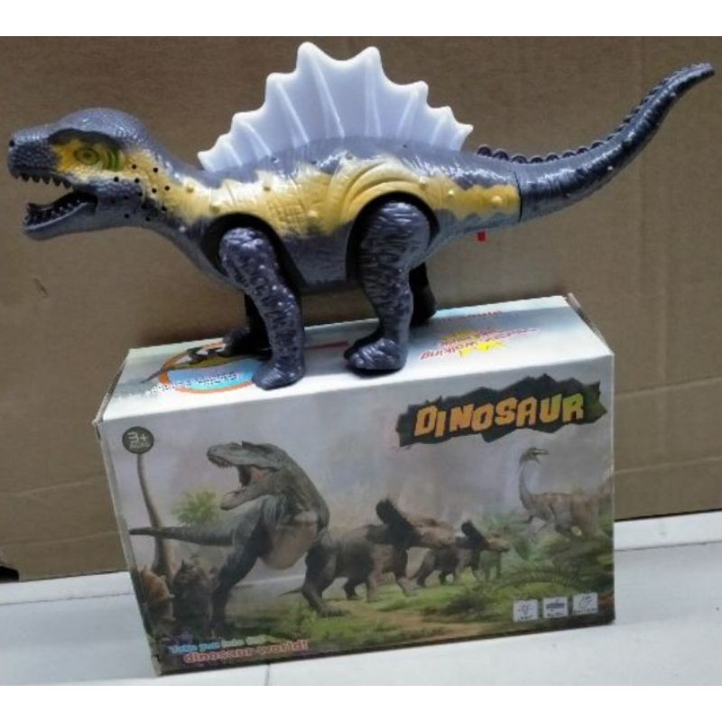 mainan dinosaurus bisa jalan+suara&lampu
