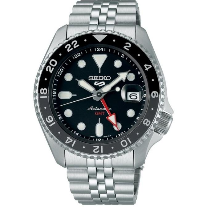 jam tangan seiko 5 sports ssk001k1 automatic gmt skx black dial ssk001