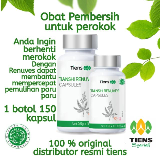 Obat Pembersih Paru Paru / Tianshi Renuves / Tiens Original / Tiens indonesia