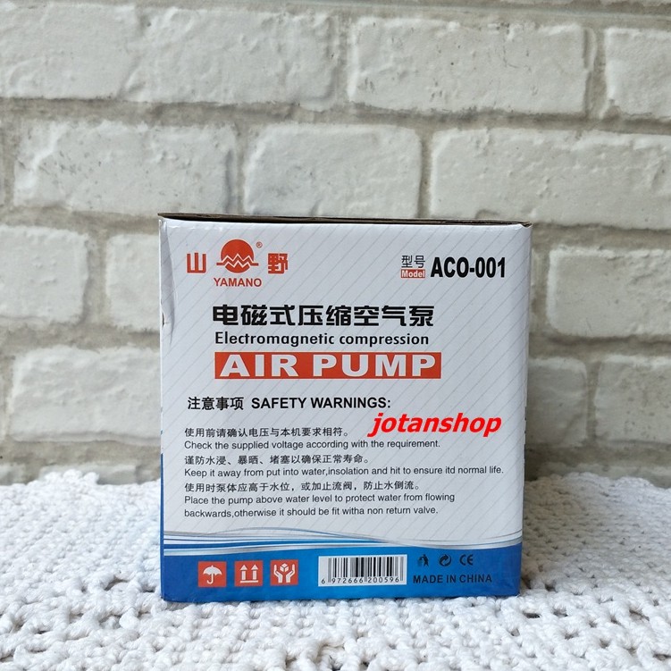 airpump Yamano ACO 001 aco001 mesin gelembung udara aerator kolam hidroponik aquarium air pump