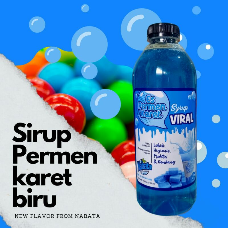 

Syrup Permen Karet Biru Nabata Original