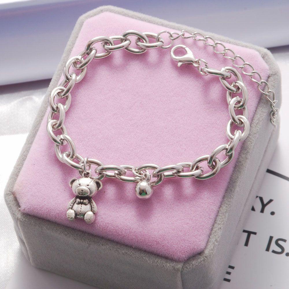 PREVA Bear Bracelet Women Simplicity Hand Chain Pendant Fashion Jewelry Cuff Bangles