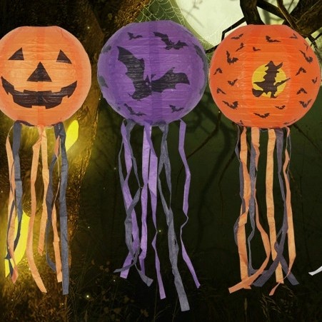 Lampion Halloween Jack O Lantern Dekorasi Haloween Labu Witch Dekor