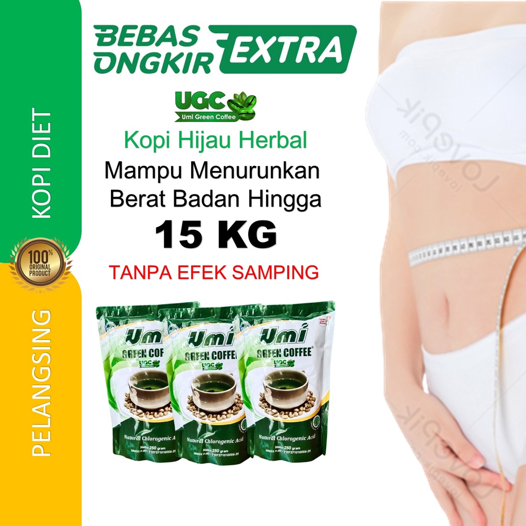 Pelangsing Diet Pembakar Lemak Umi Green coffee Original  Penurun Berat Badan Ampuh BPOM Aman Ampuh
