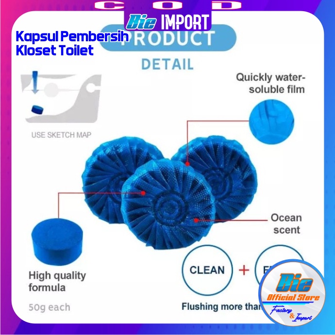 Tablet Biru Pembersih Closet Toilet Impor Best Seller