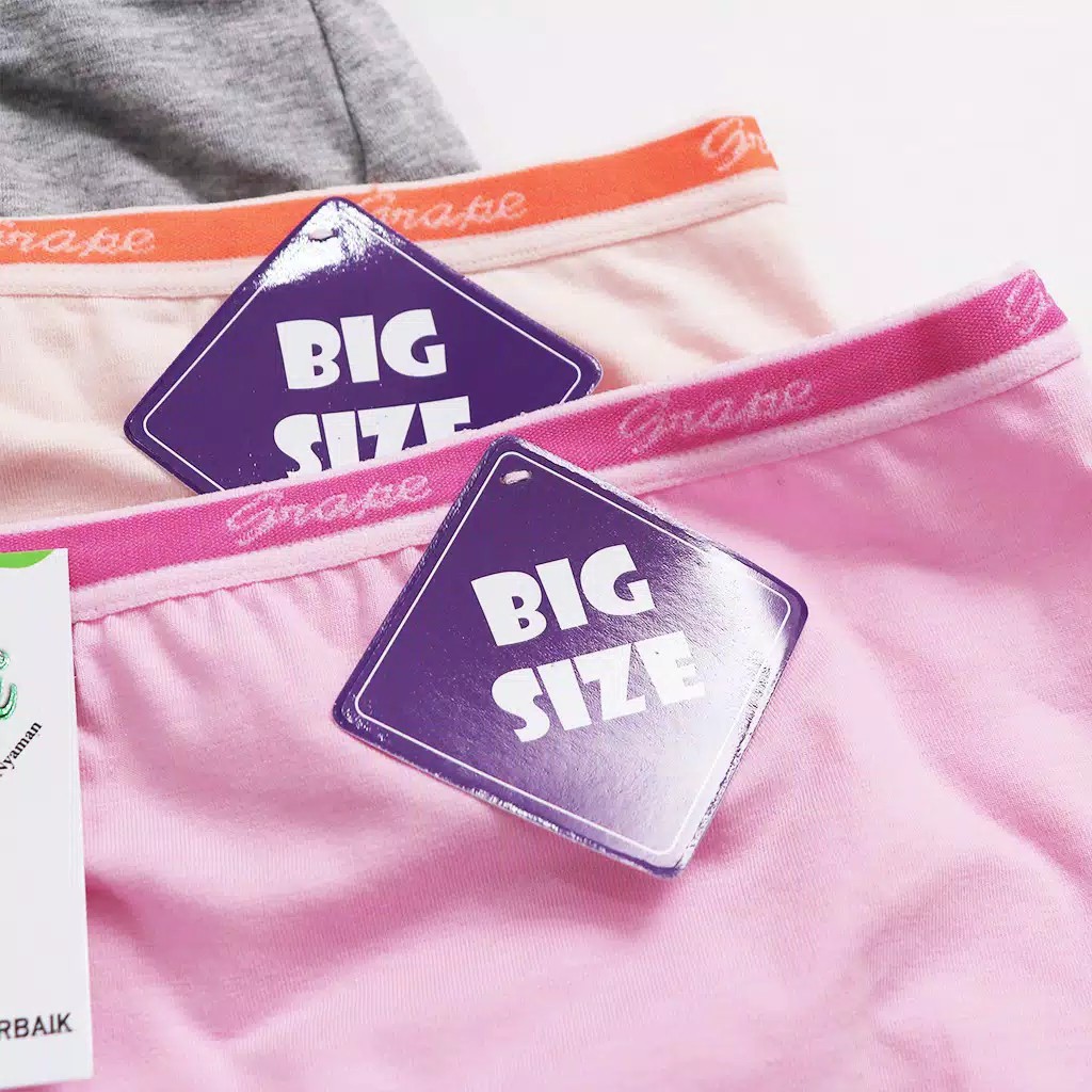 COD Cd Celana Dalam Jumbo Big Size Extra Size Grape Underwear