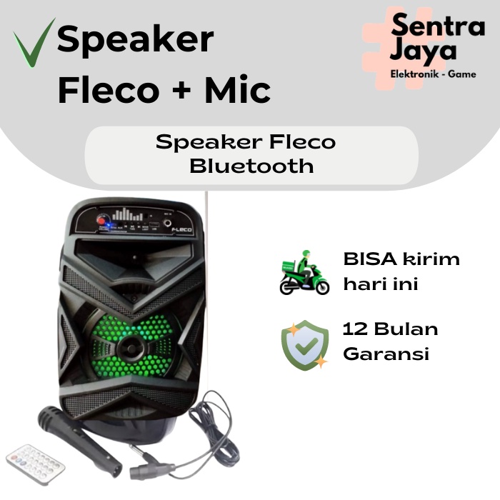 Speaker Fleco 6.5" + Mic kabel F-6605
