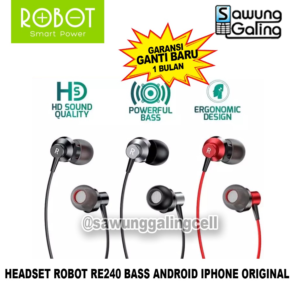 Jual Headset Robot Re Wired Bass Original Shopee Indonesia