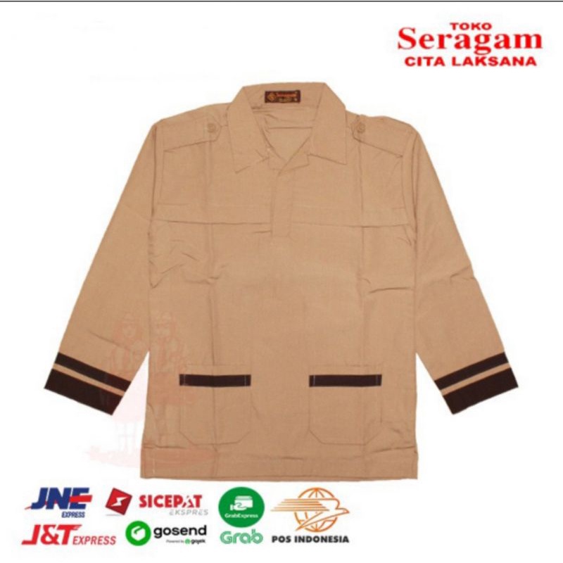 Baju Seragam Pramuka Siaga Lengan Panjang SD Kelas 1 2 3