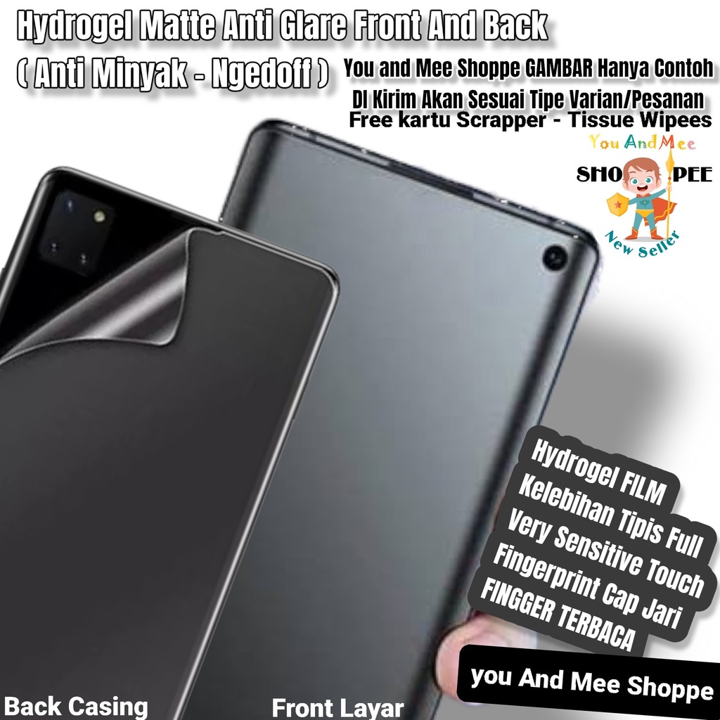 (New Seller) Hydrogel AG OPPO RENO 4 RENO4 F RENO 3 3PRO Reno 2 Reno2 F RENO 1 RENO 10X ZOOM FIND X X2 X2 PRO-NEO-LITE K3 K1 K5 Hidrogel Black AG AntiGlare/Jelly Anti Minyak=OIL-Matte Doff/Hitam-Gelap Mate Ngedoff/Tidak Ber CAP JARI Tangan 10XZOOM 10*