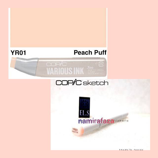 

WAJIB TANYA STOK!! COPIC SKETCH MARKER YR01 PEACH PUFF ( CSM ) COLOR VARIOUS REDILL ISI REFIL COLOUR