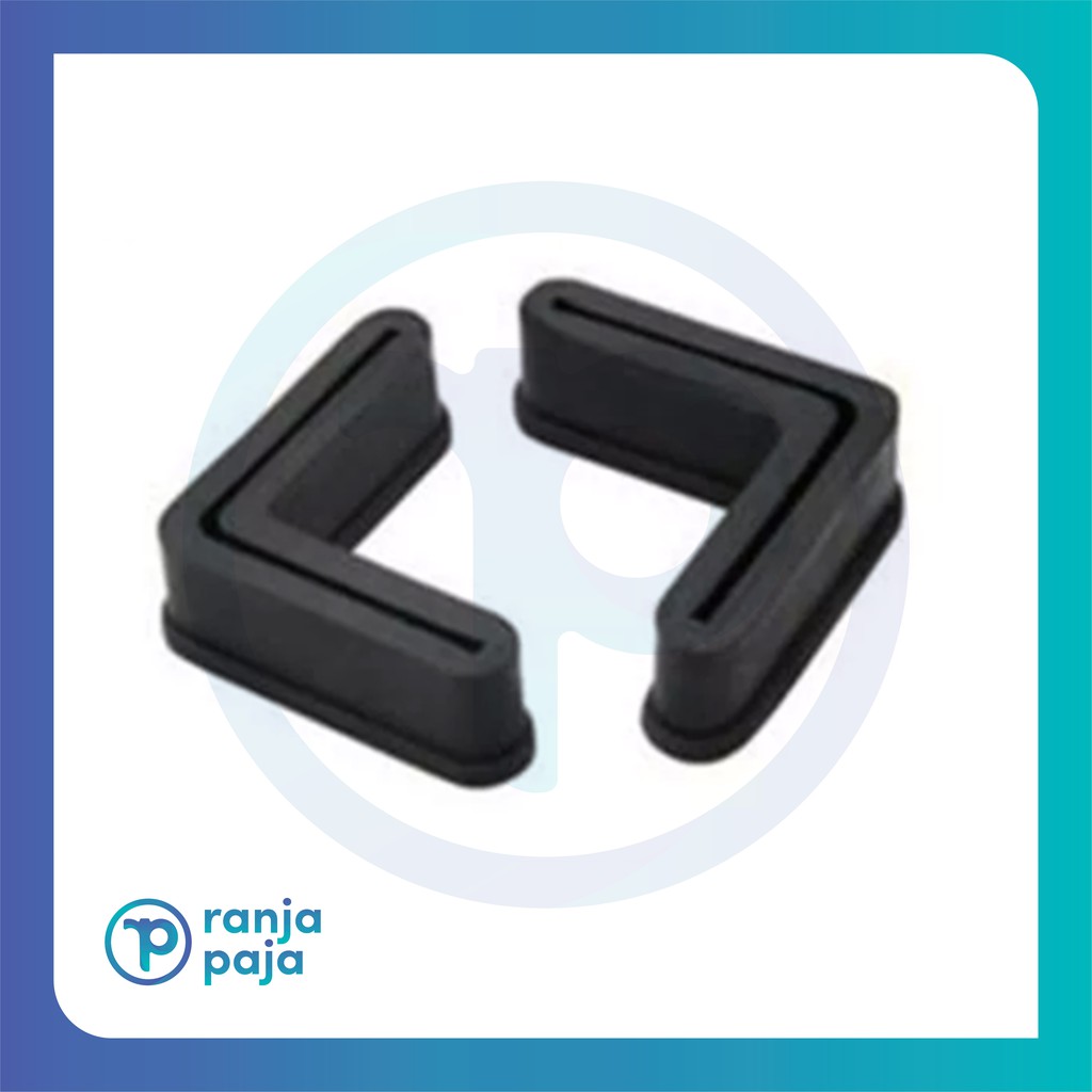 Alas Karet Rak Besi Siku Lubang / Kaki Karet Siku Lubang