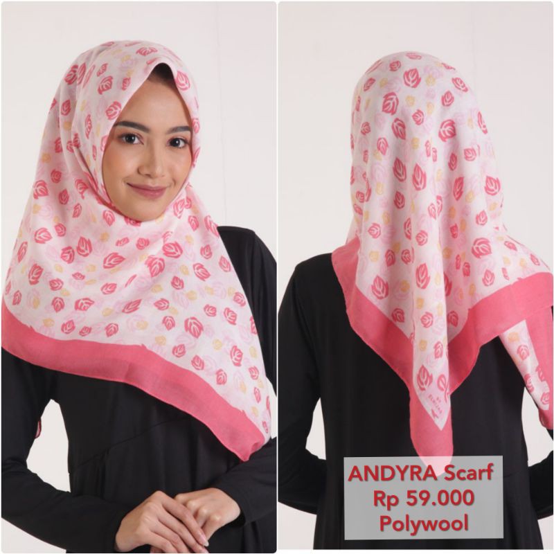 eL2 by elhijab Hijab Jilbab Kerudung Segi Empat ANDYRA Scarf Original