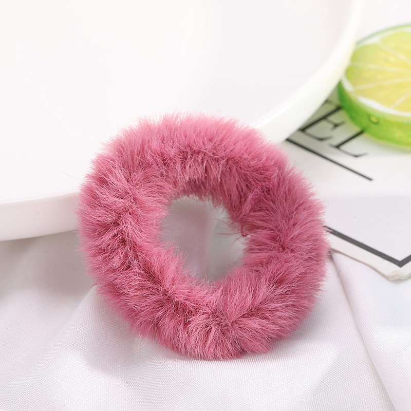 MURMURE.ID | IKAT RAMBUT BULU JUMBO LEMBUT KARET CEPOL WANITA RASFUR ALA KOREA HA065-KECIL MAGENTA