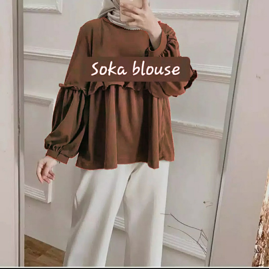 Blouse SOKA Outer/baju atasan wanita/ blouse wanita/ blus