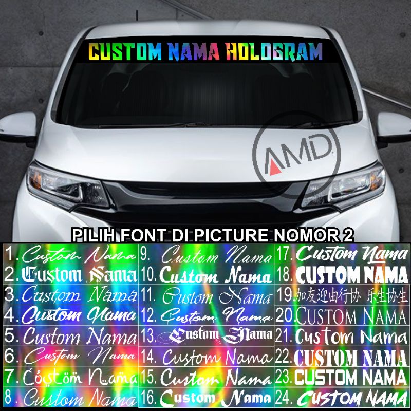 Stiker Custom kaca mobil Sticker Mobil Stiker mobil Custom Hologram