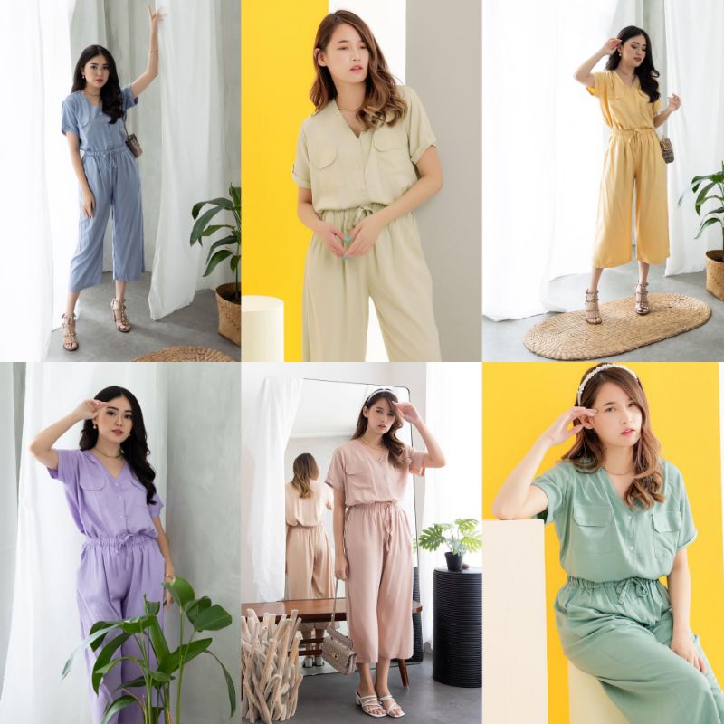 22B014 Setelan Rayon Twill / Setelan Rayon / One Set Rayon / Set Rayon Twill / Set Wanita / Setelan 