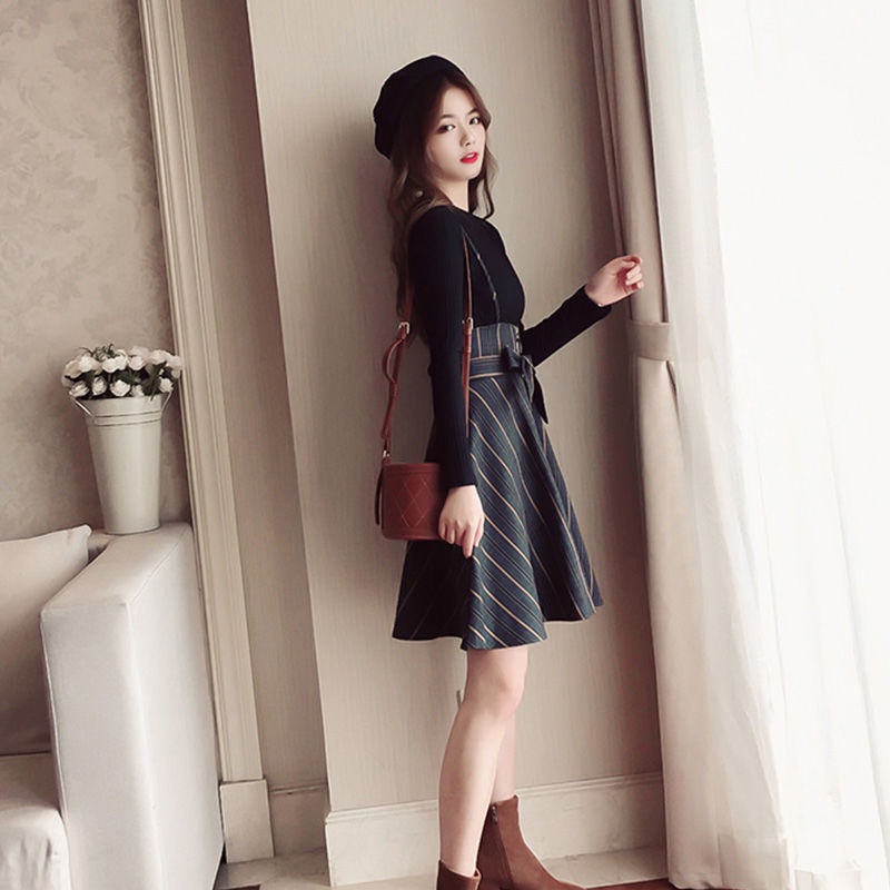 Rok suit gaun setelan rok korea gaun casual rok pendek baju rajut